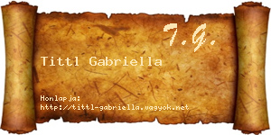 Tittl Gabriella névjegykártya